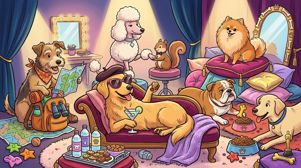 If Your Dog Starred in a Movie, What Would Be on Their Dressing Room Rider?