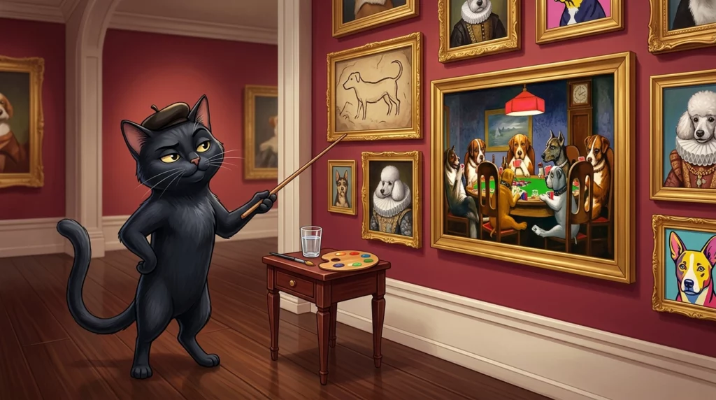 Paws on Canvas: A Cat’s Guide to Dogs in Art History