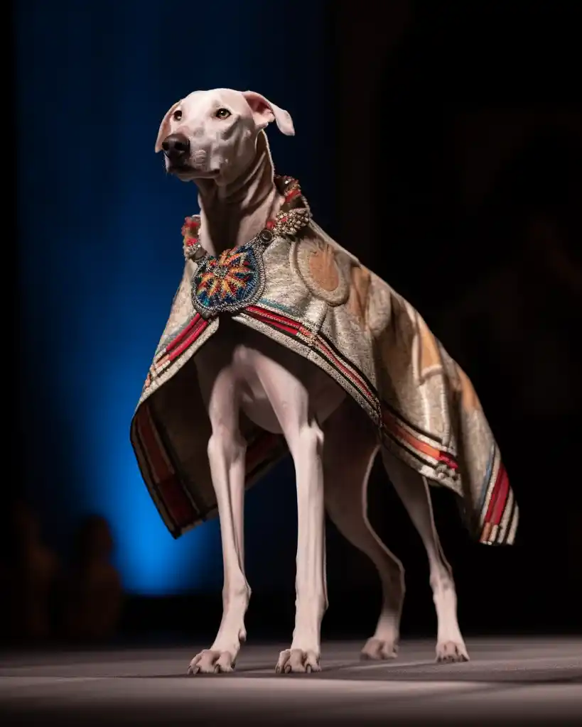 A sleek Azawakh runway look 5
