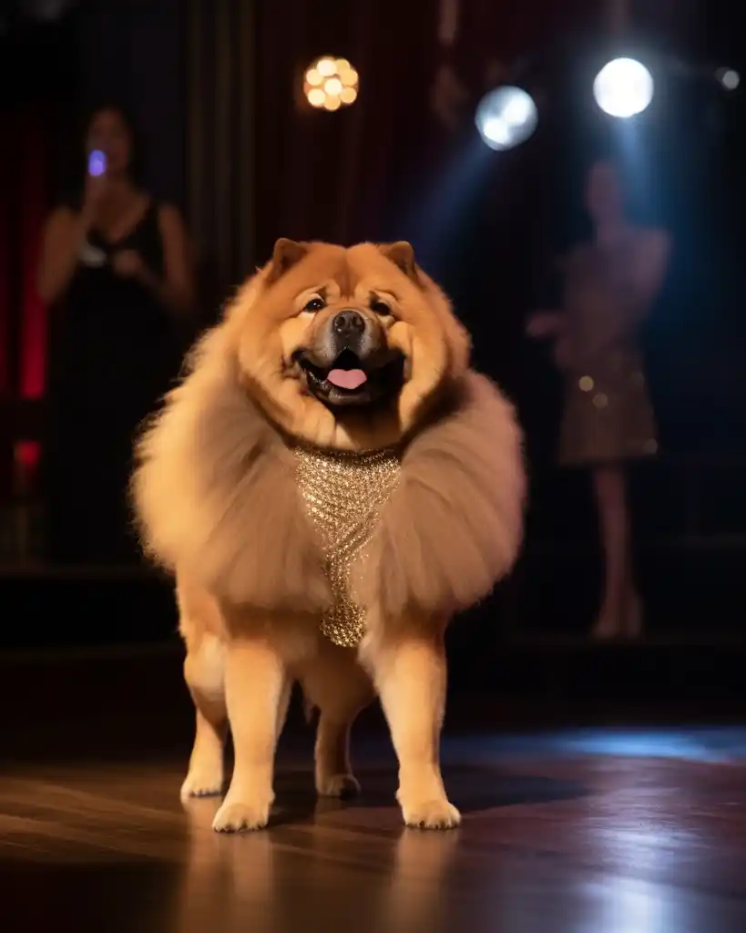 A sophisticated Chow Chow runway look 1