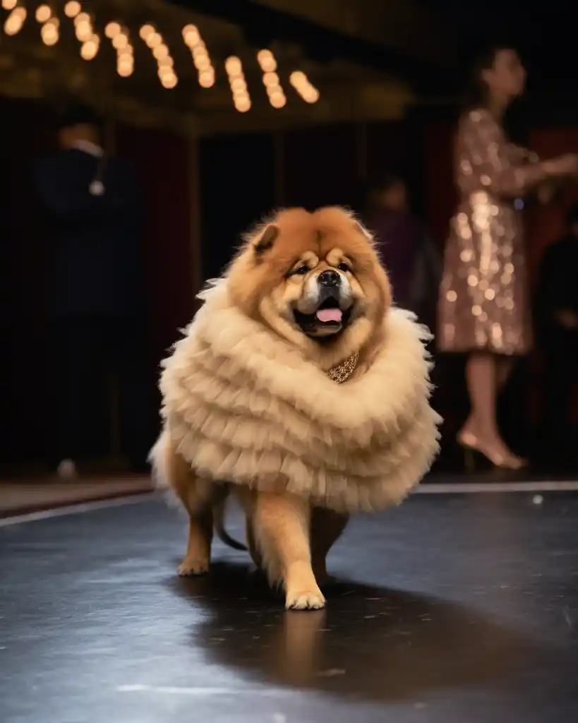 A sophisticated Chow Chow runway look 2