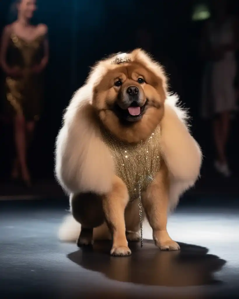 A sophisticated Chow Chow runway look 3