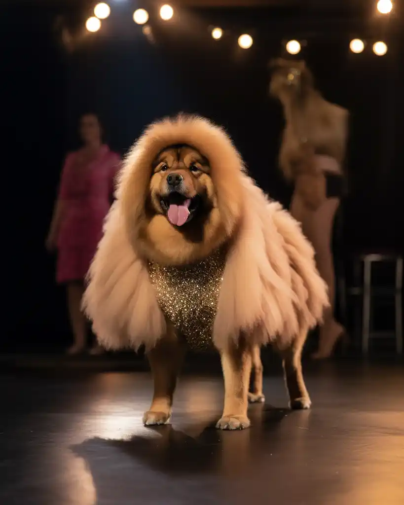 A sophisticated Chow Chow runway look 5