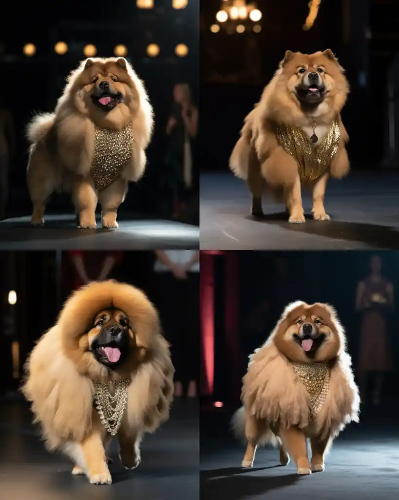 A sophisticated Chow Chow runway look 6