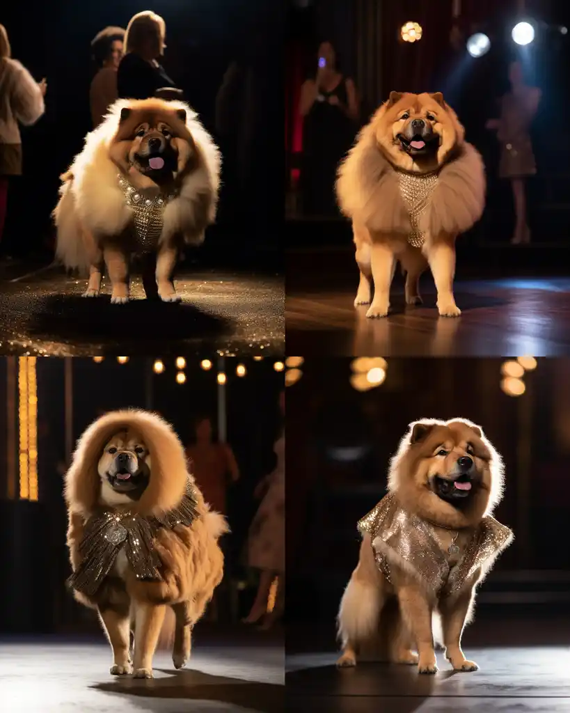 A sophisticated Chow Chow runway look 7