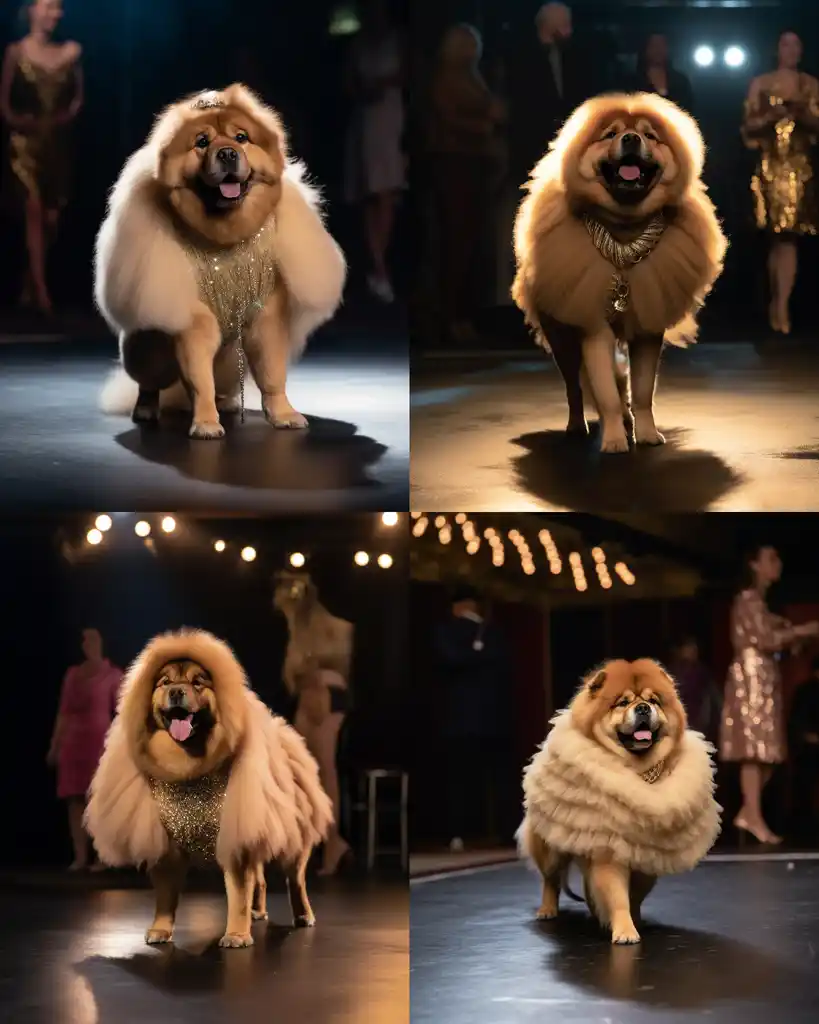 A sophisticated Chow Chow runway look 8