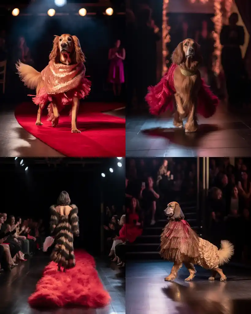 An elegant Cocker Spaniel runway look 2