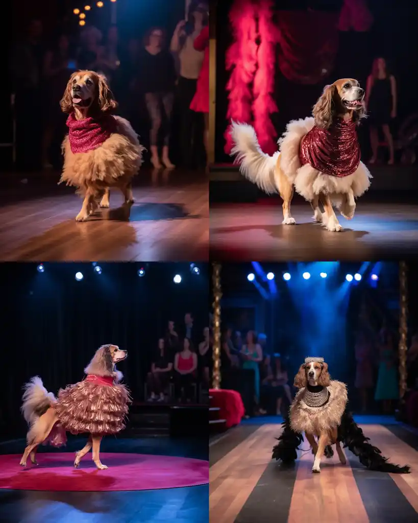 An elegant Cocker Spaniel runway look 4