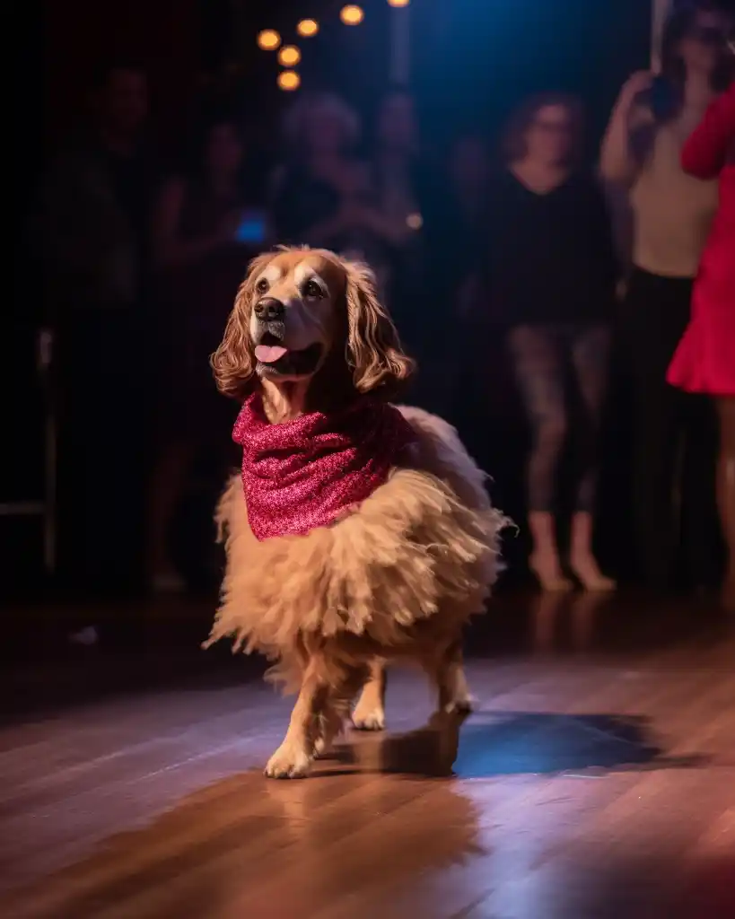 An elegant Cocker Spaniel runway look 10