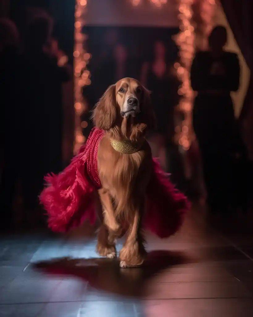 An elegant Cocker Spaniel runway look 13
