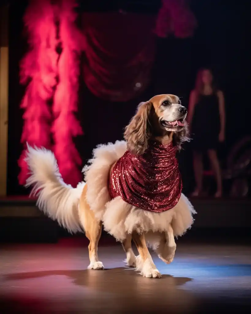 An elegant Cocker Spaniel runway look 14