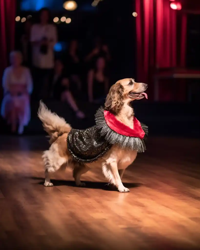 An elegant Cocker Spaniel runway look 15