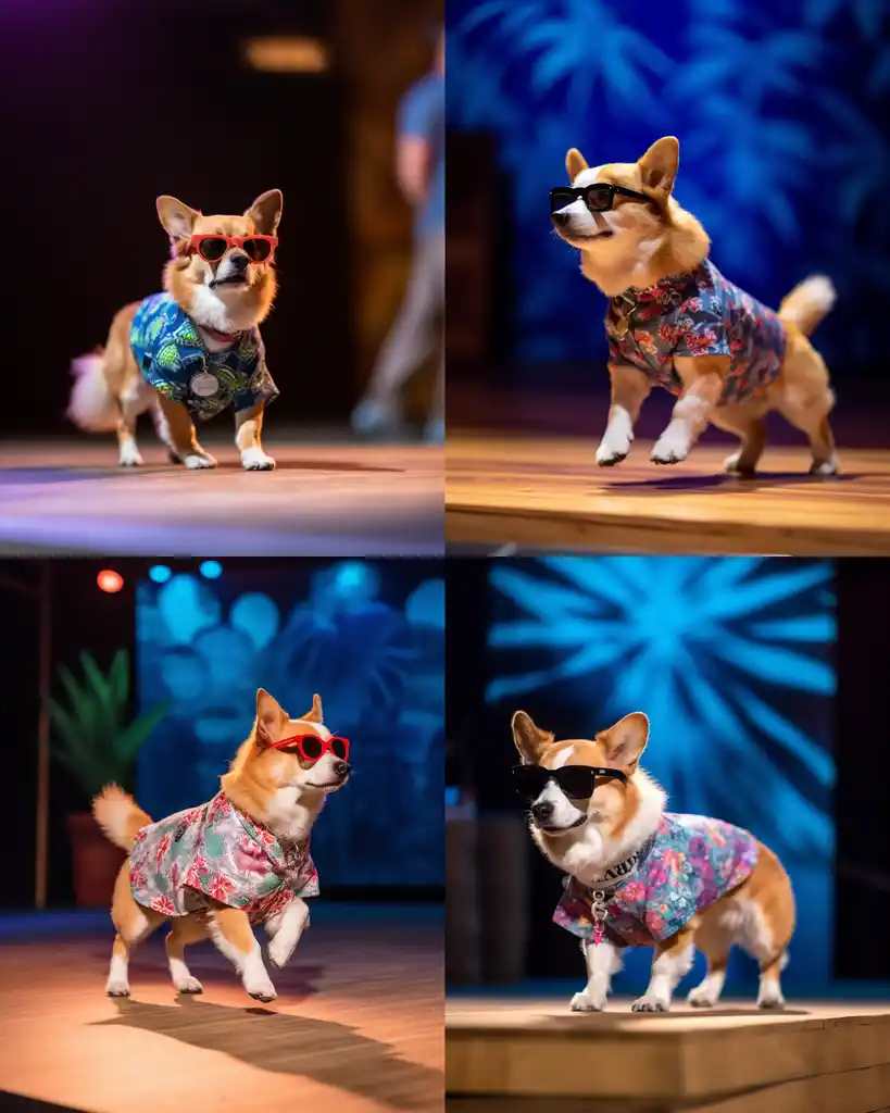 A trendy Corgi runway look 2