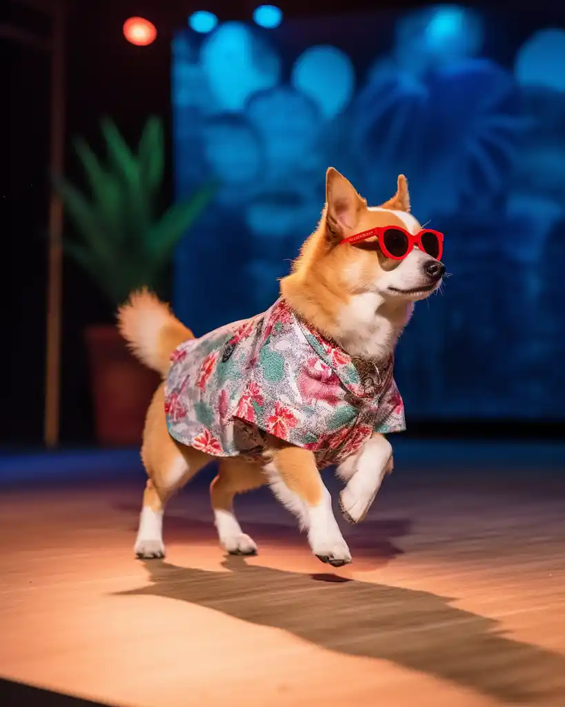 A trendy Corgi runway look 6