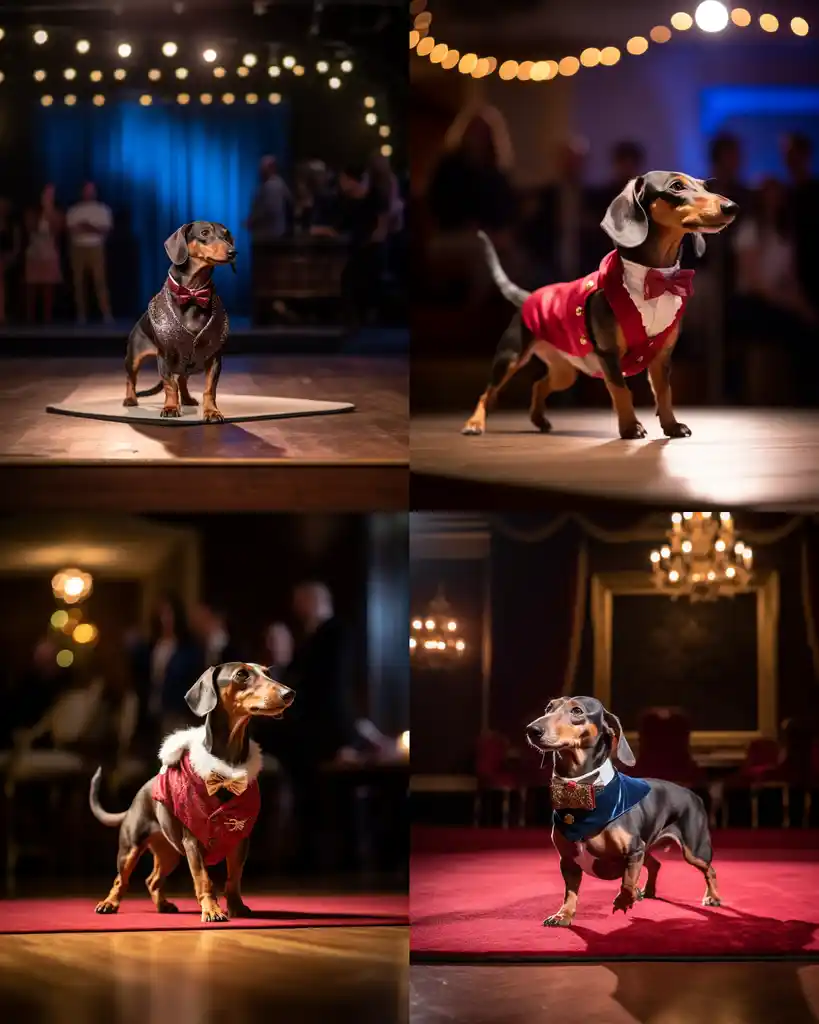 The posh Dachshund runway look 1