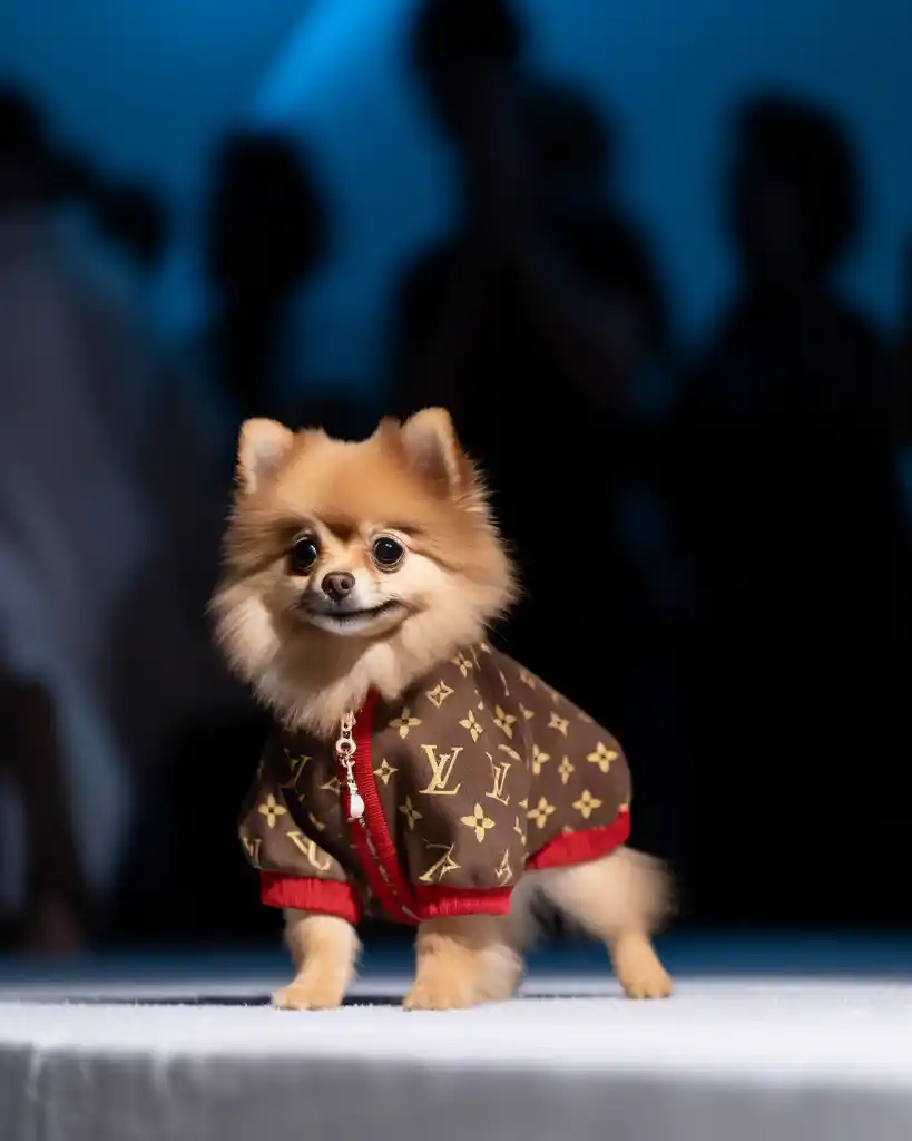A cute Pomeranian runway look 5