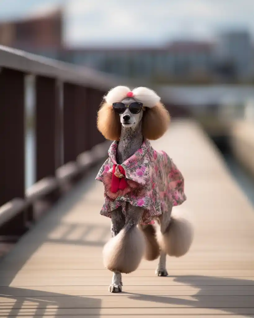 A chic Poodle runway look 1