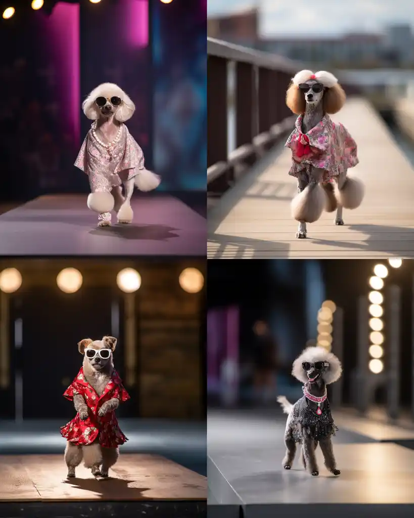 A chic Poodle runway look 2