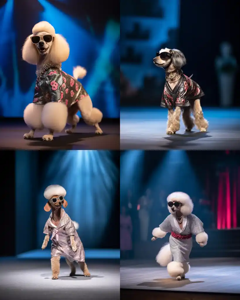 A chic Poodle runway look 3
