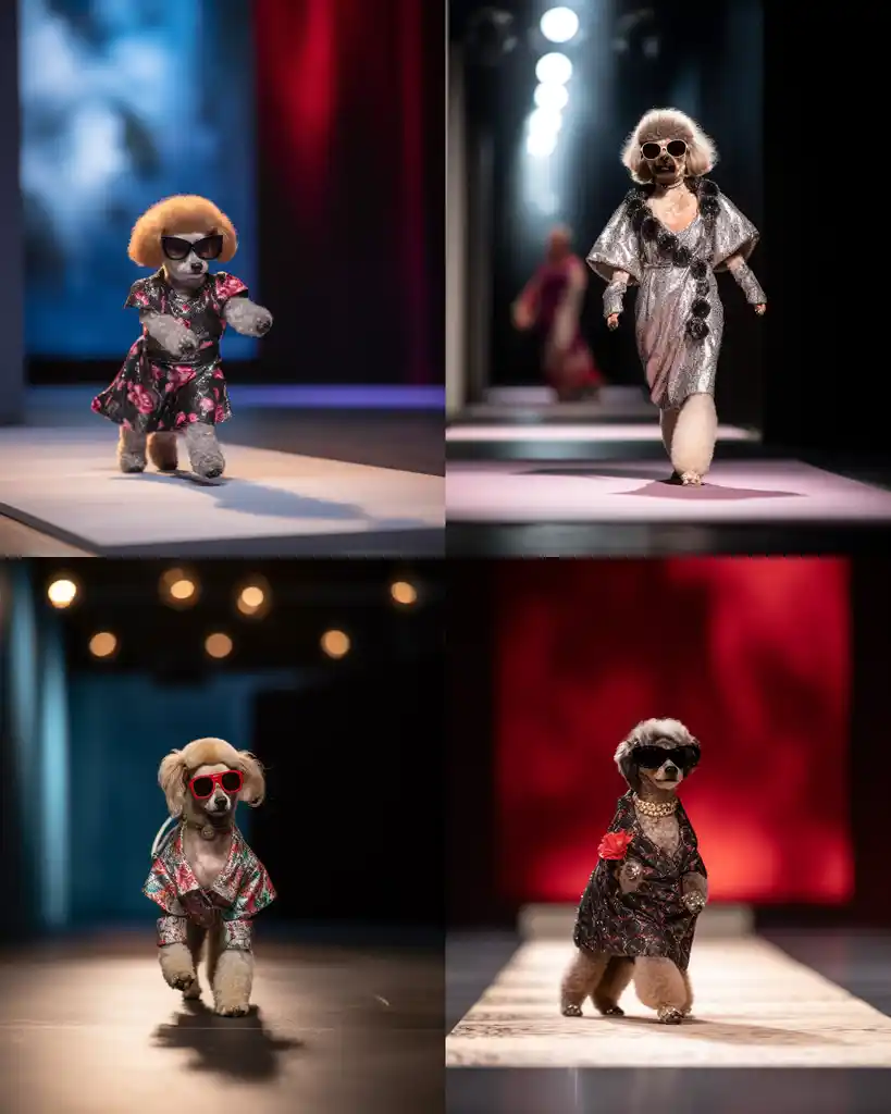 A chic Poodle runway look 4