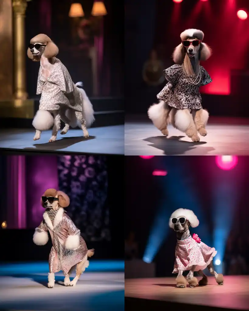 A chic Poodle runway look 5