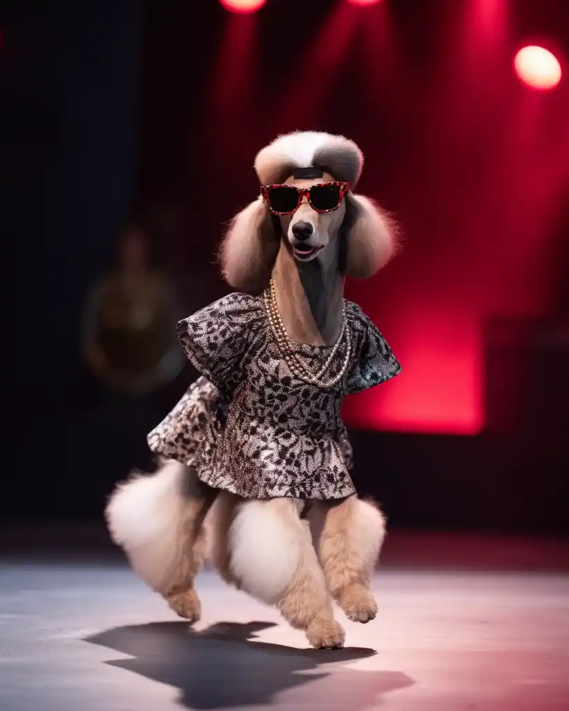 A chic Poodle runway look 6