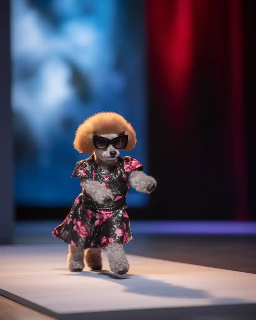 A chic Poodle runway look 7