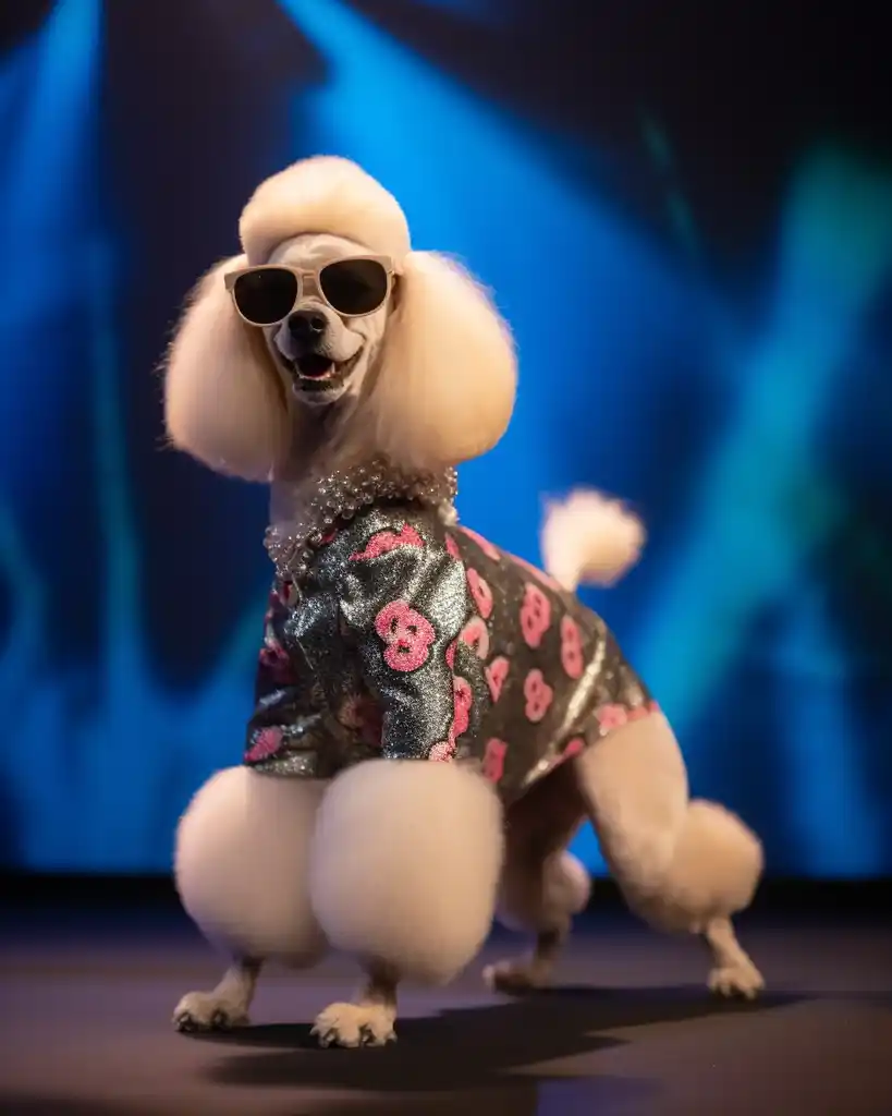A chic Poodle runway look 8