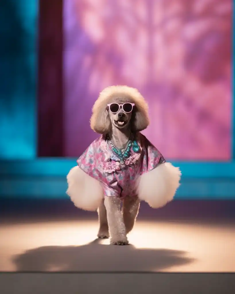 A chic Poodle runway look 10