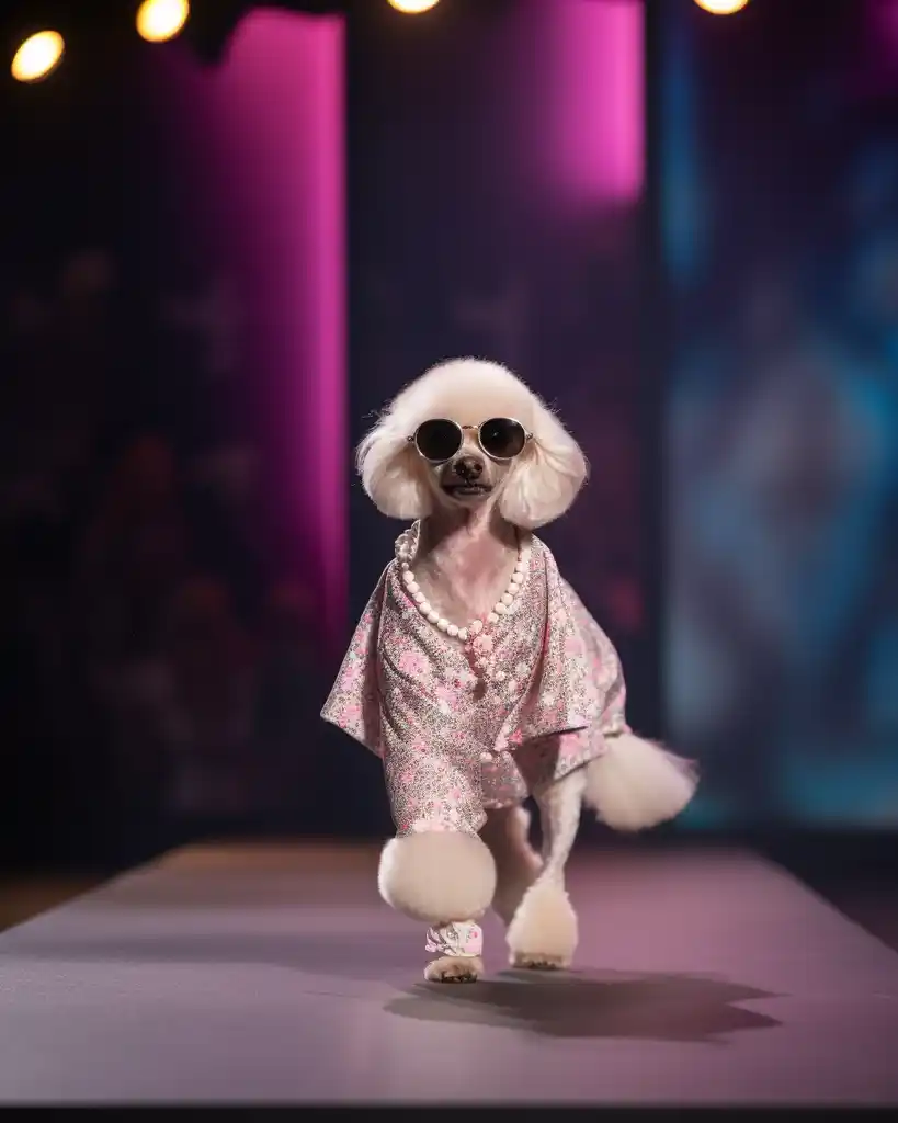 A chic Poodle runway look 12