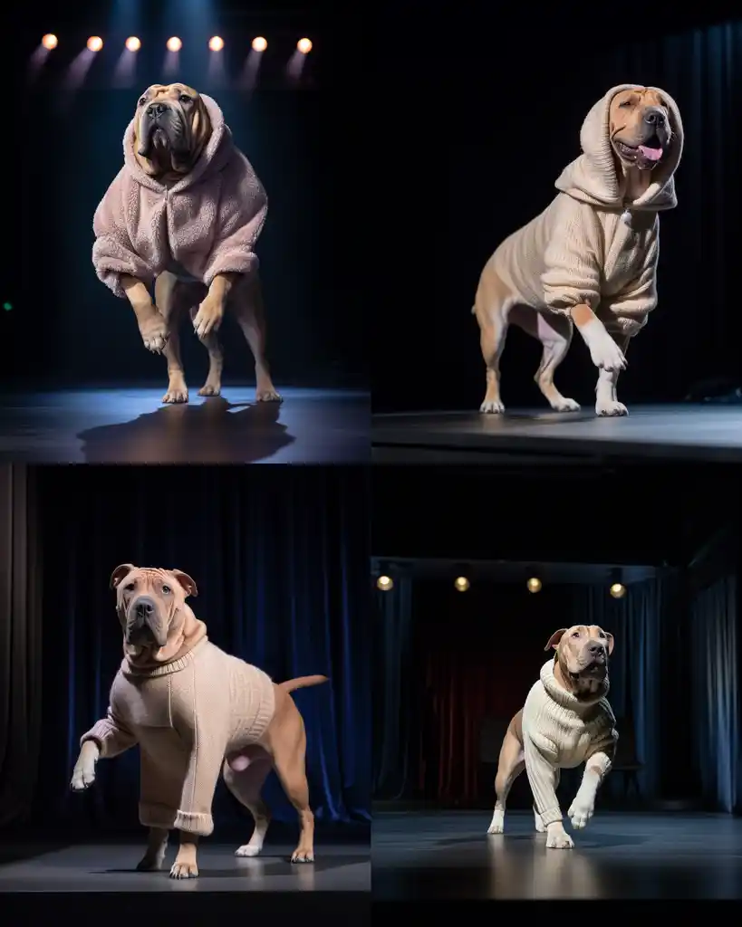 A sophisticated Shar Pei runway look 3