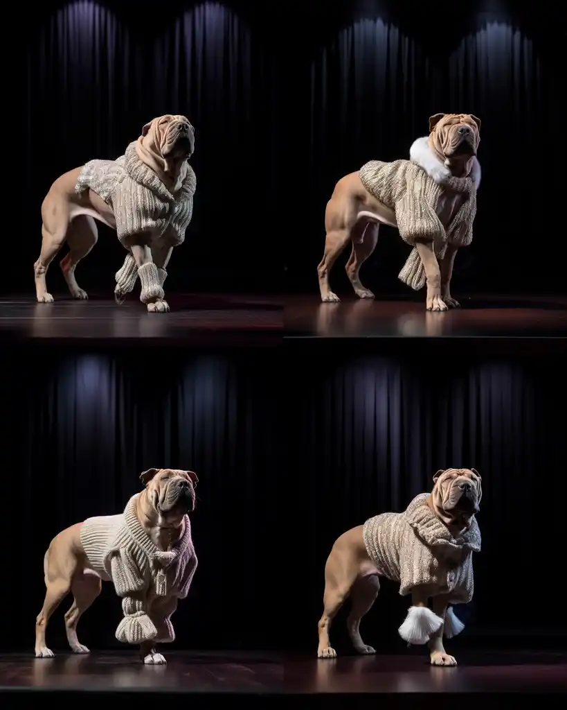 A sophisticated Shar Pei runway look 4