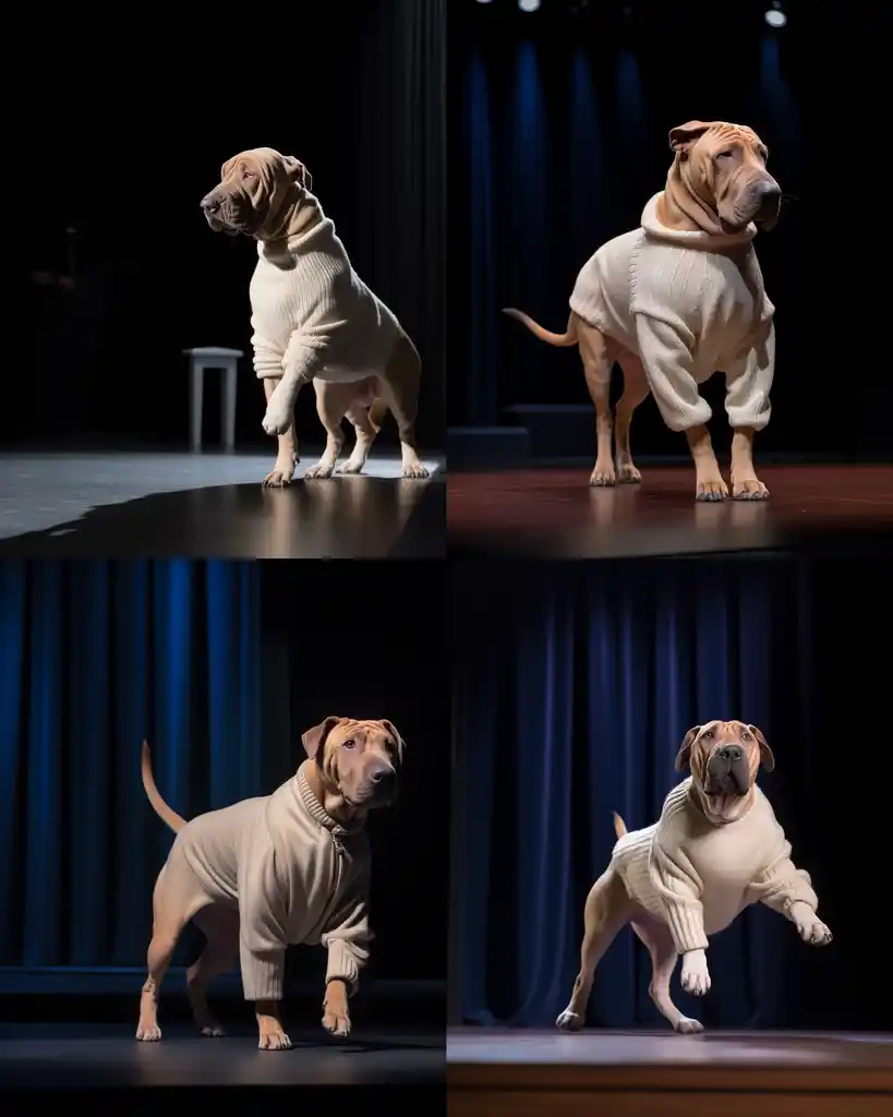 A sophisticated Shar Pei runway look 5