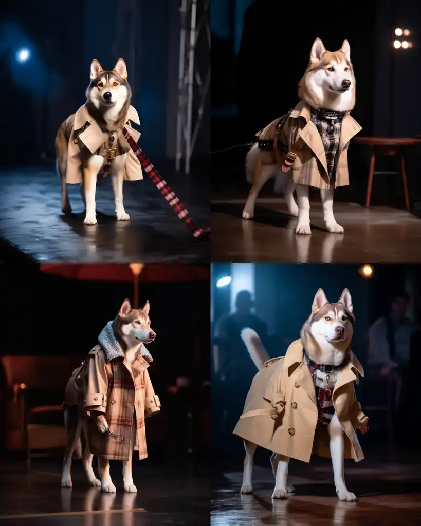 A majestic Siberian Husky runway look 2