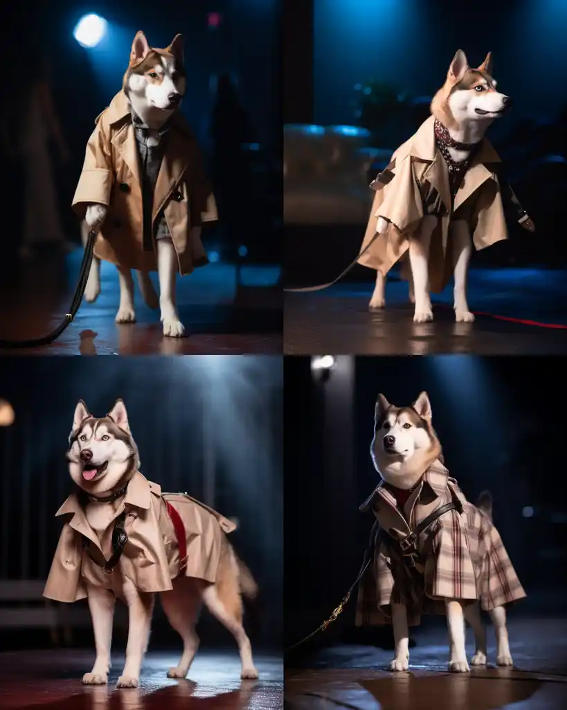 A majestic Siberian Husky runway look 3