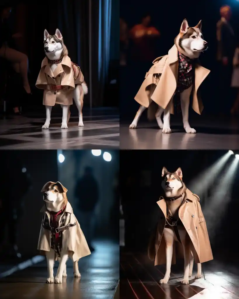 A majestic Siberian Husky runway look 4