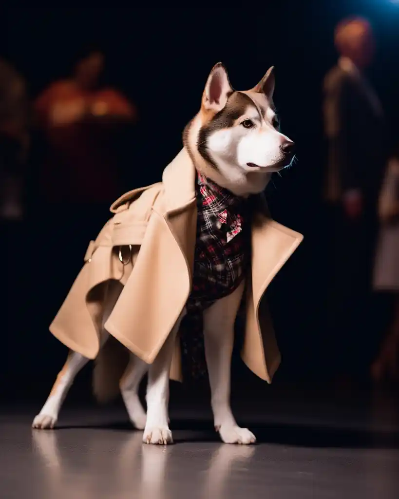 A majestic Siberian Husky runway look 8