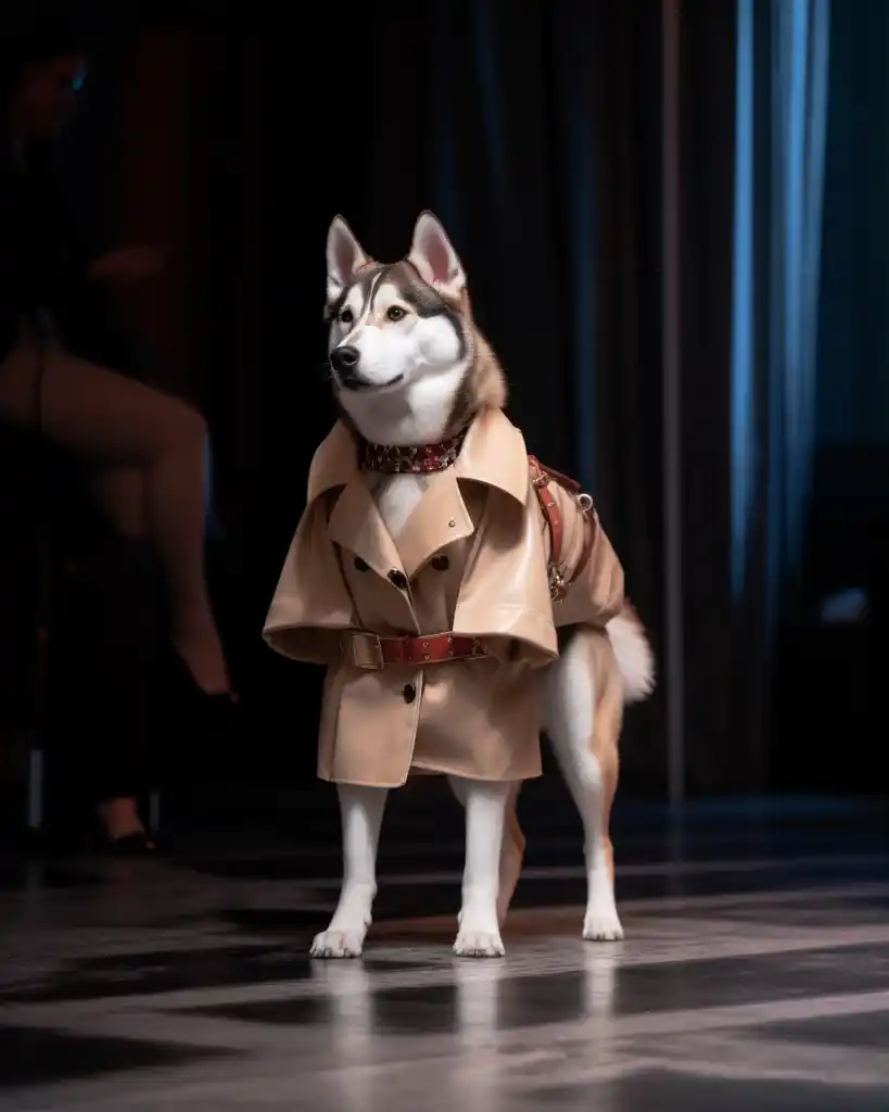 A majestic Siberian Husky runway look 11