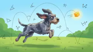The Physics of the Catch: How Dogs Track Flying Treats