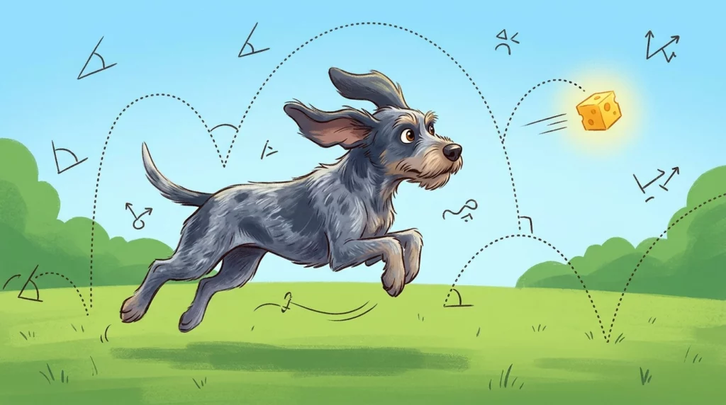 The Physics of the Catch: How Dogs Track Flying Treats